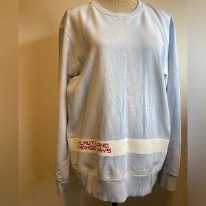 HELMUT LANG - BLUE STRANGE DAYS TIE DYE LOGO SWEATSHIRT size small